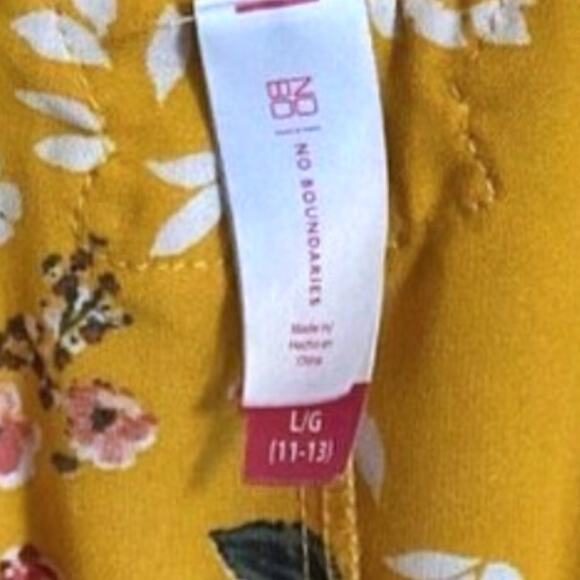 No Boundaries Juniors Golden Floral Kimono Top Size L - Picture 2 of 13